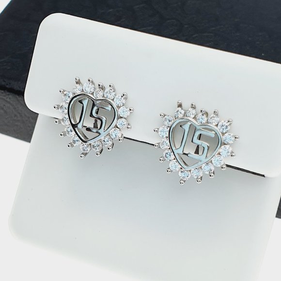 "925 sterling silver luxury CZ earrings for women/girls, Best for gift, RJUS2202 - Picture 4 of 9